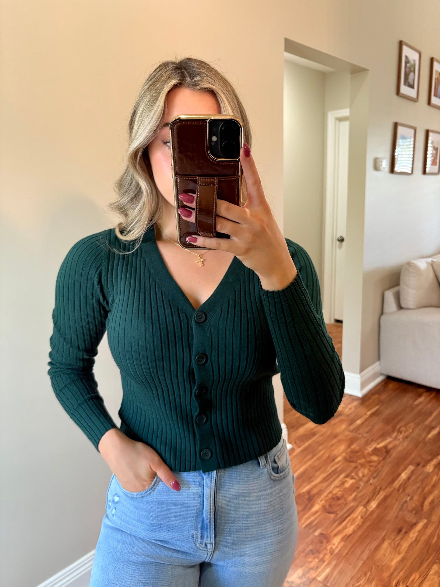 Emerald Fitted Cardigan