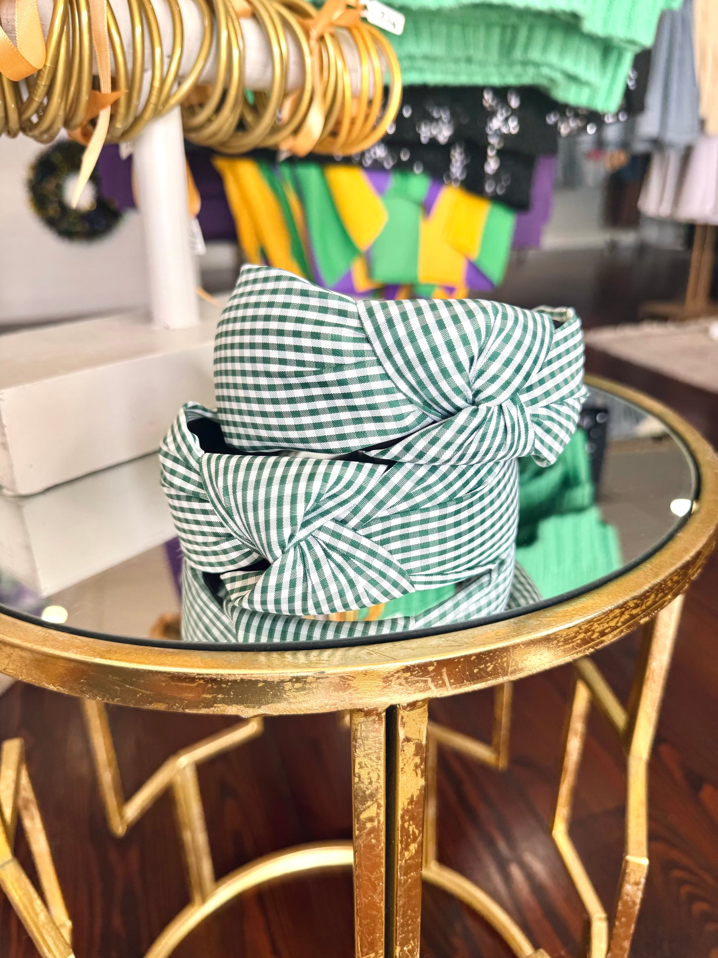 Gingham Print Headband