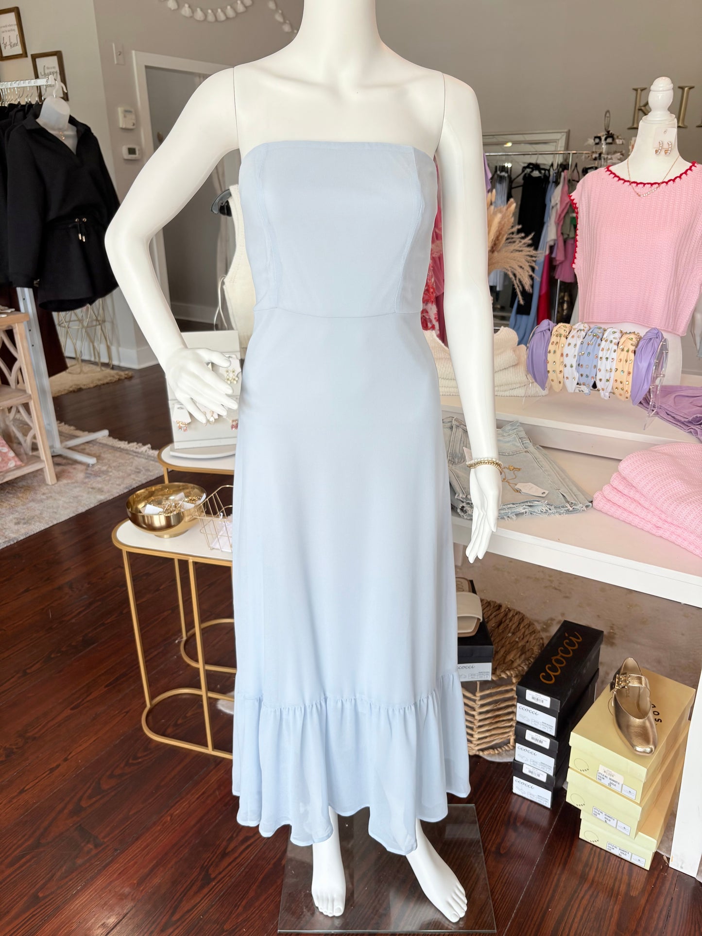 Light Blue Ruffle Dress