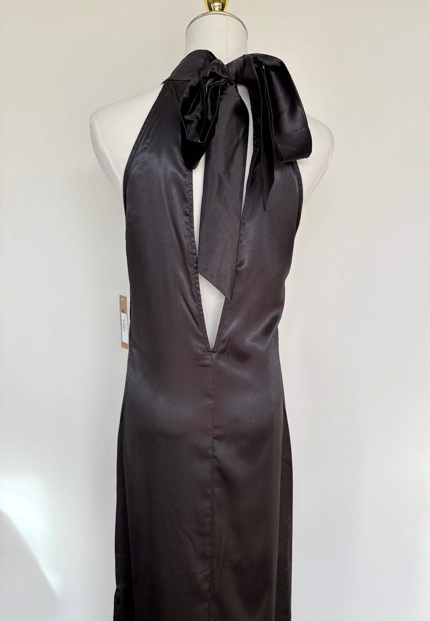 Satin High Neck Dress