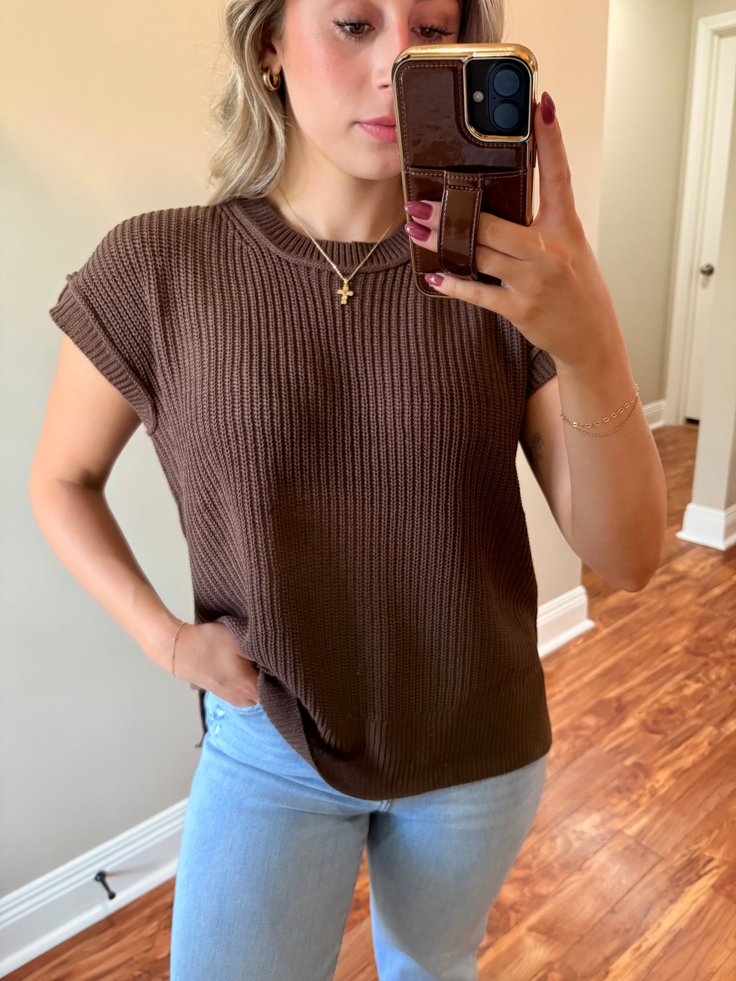 Crew Neck Sweater Vest