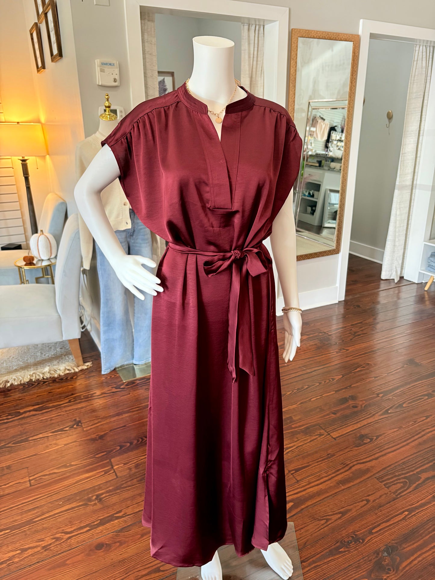 Wine Wrap Dress