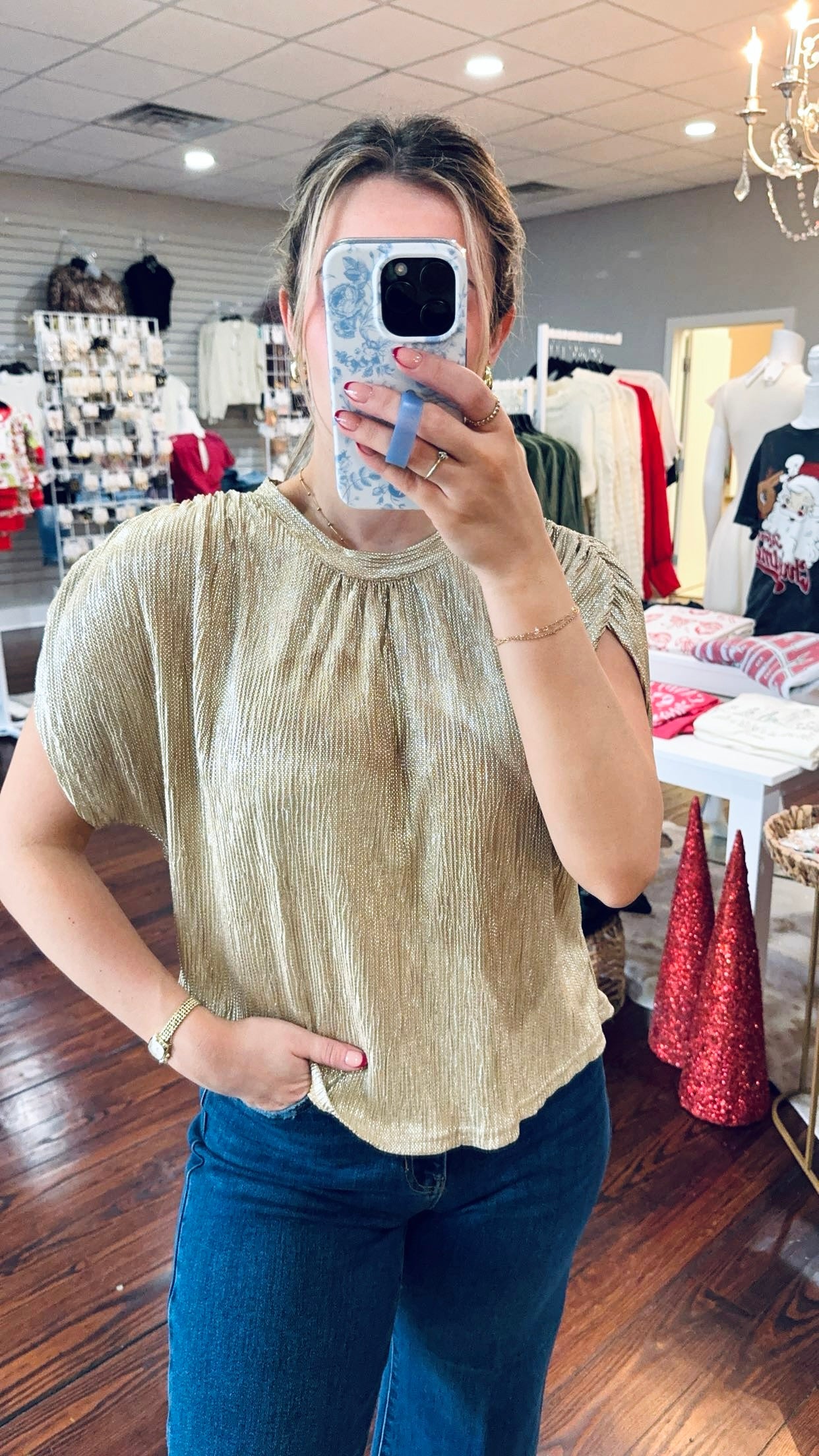 Metallic Gold Blouse
