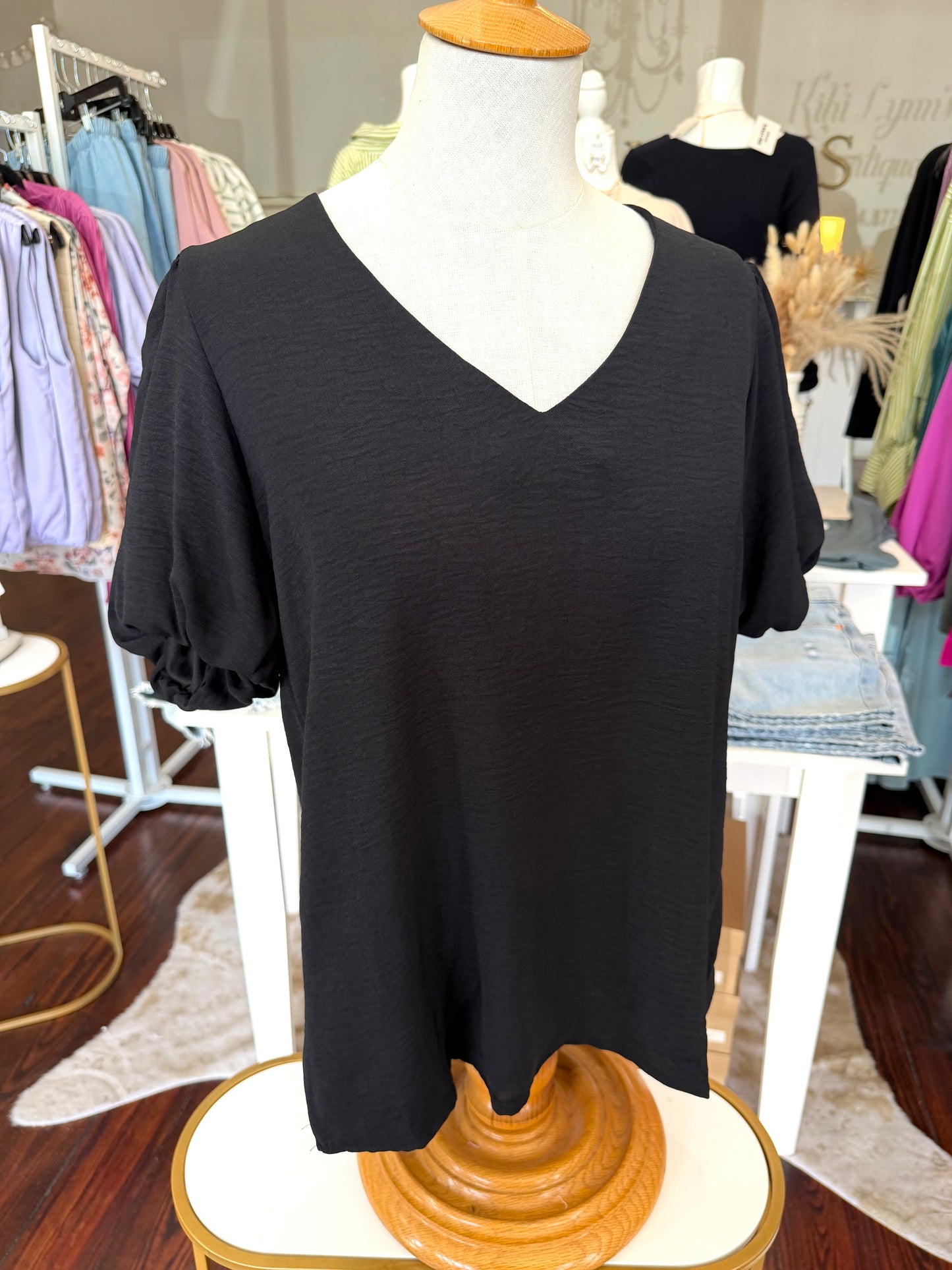 Puff Sleeve Basic Blouse
