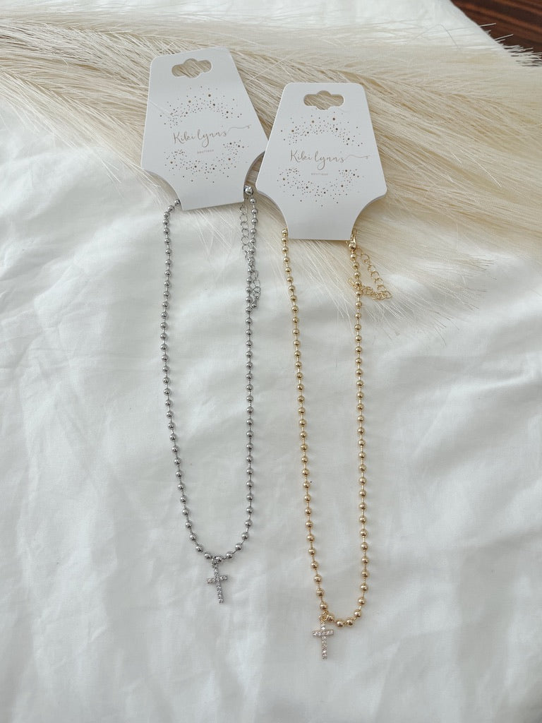 Cross Beaded Necklace