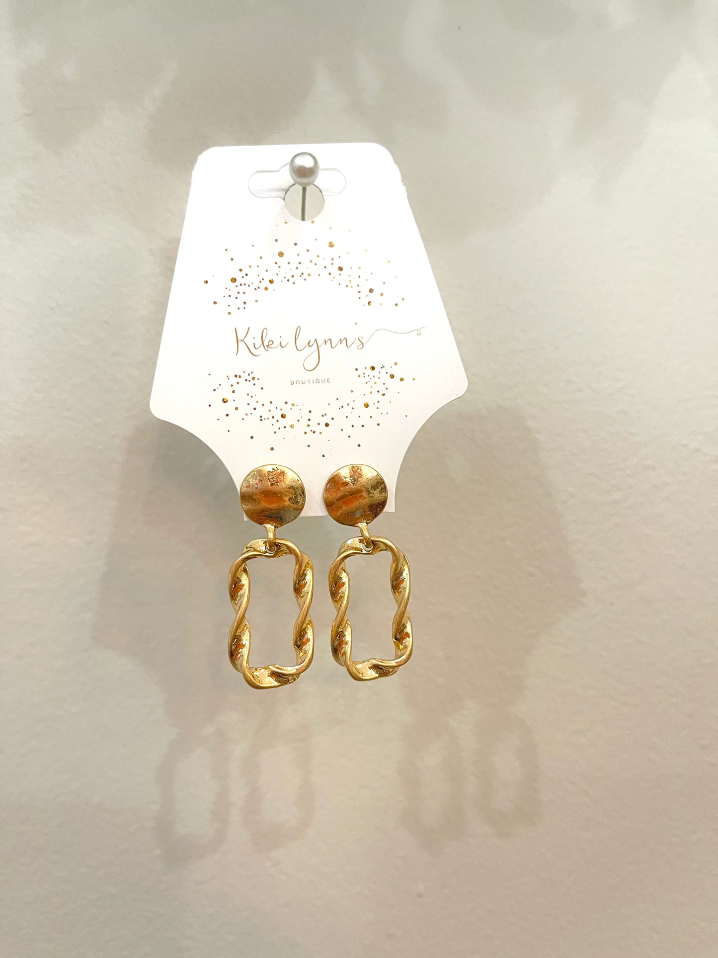 Gold Twist Earrings