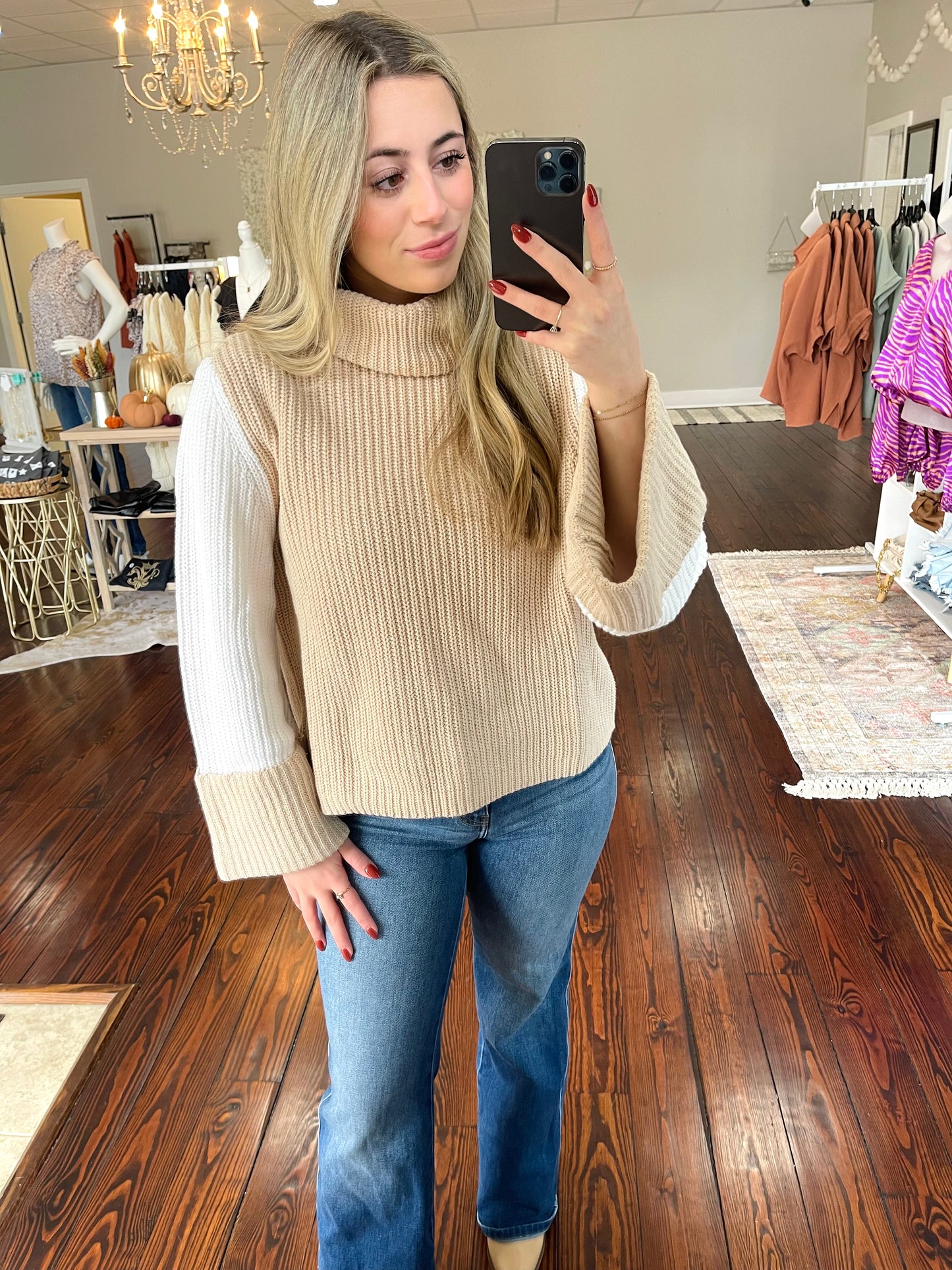 Multi Turtle Neck Sweater