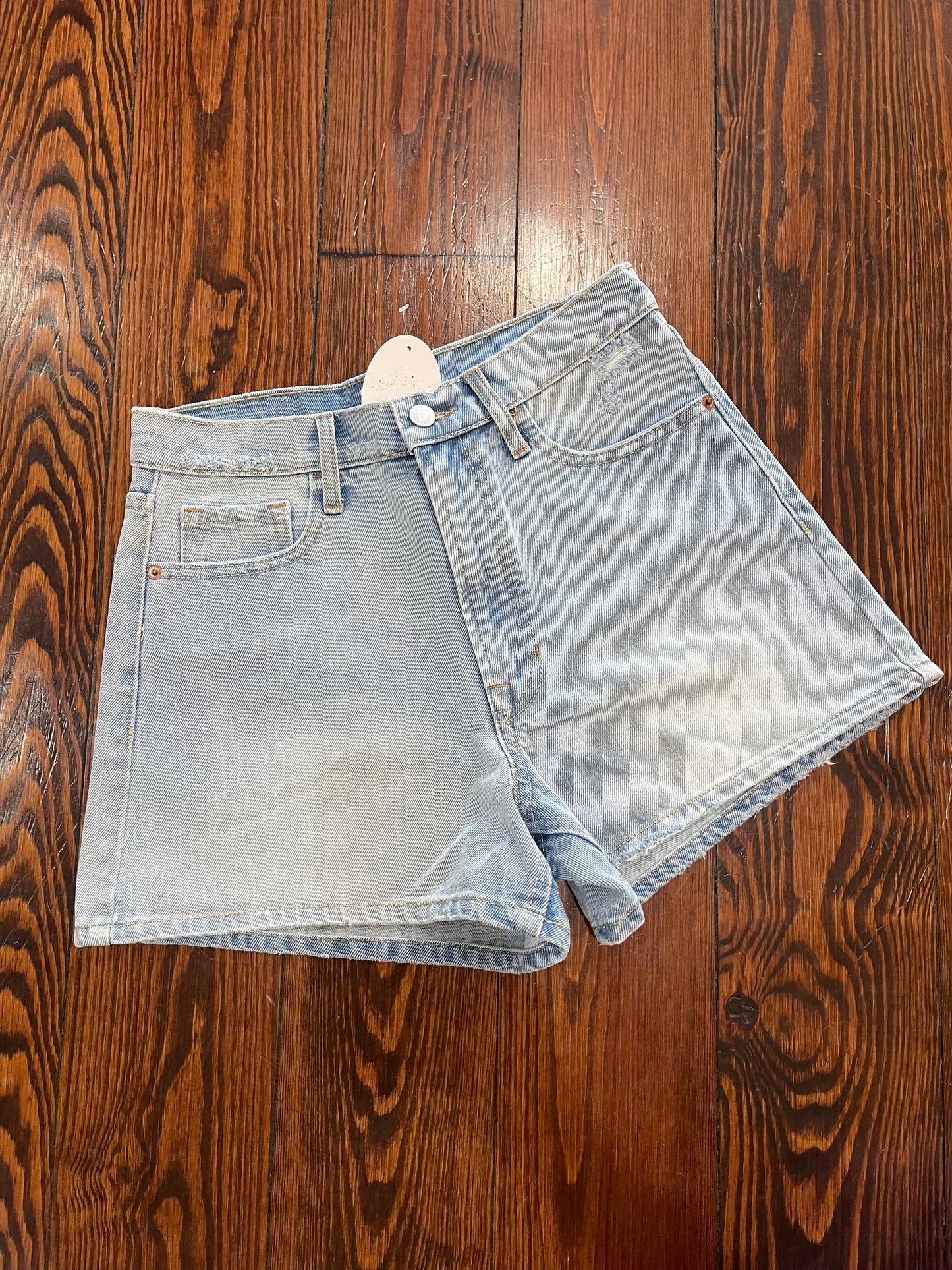 Light Denim Loose Fit Shorts