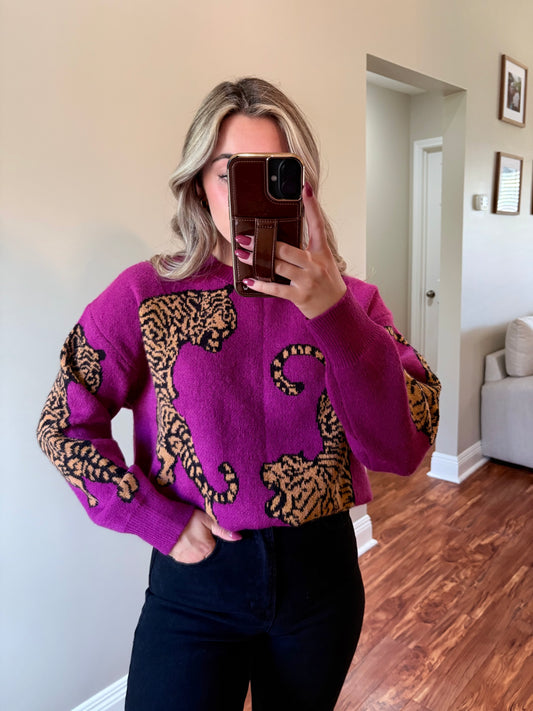 Purple Tiger Sweater