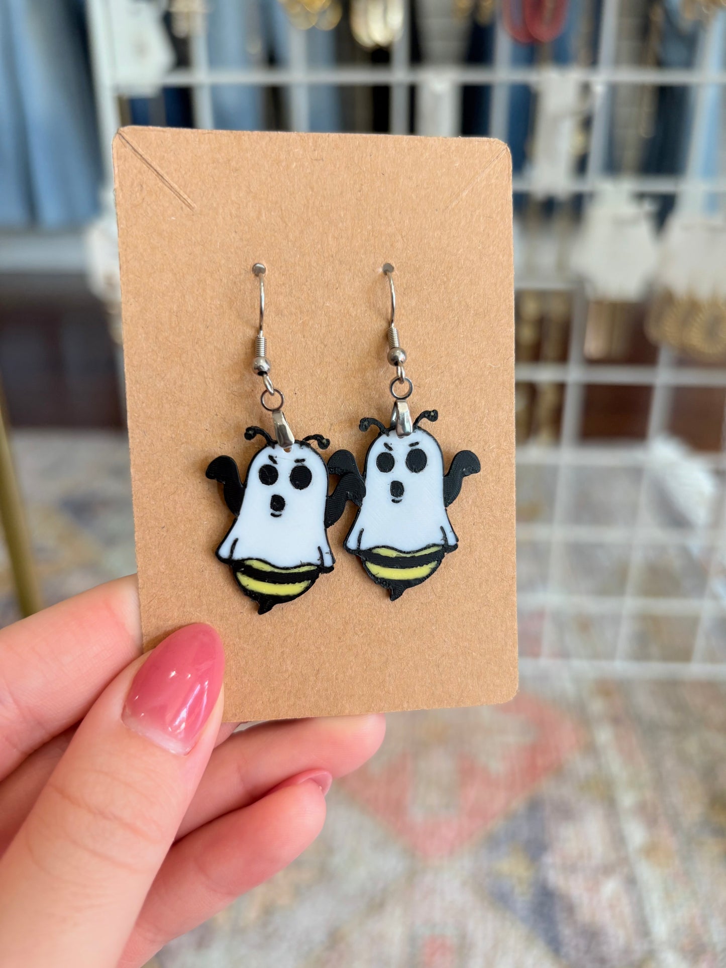 Ghost Bee Earrings
