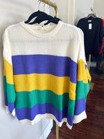 Stripe Mardi Gras Sweater