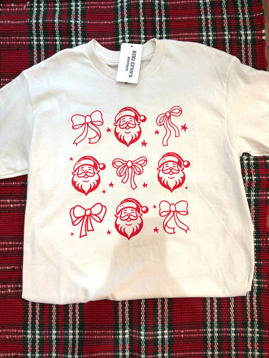 Santa Bow Tee