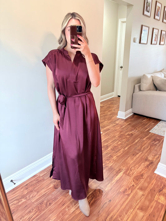 Wine Wrap Dress