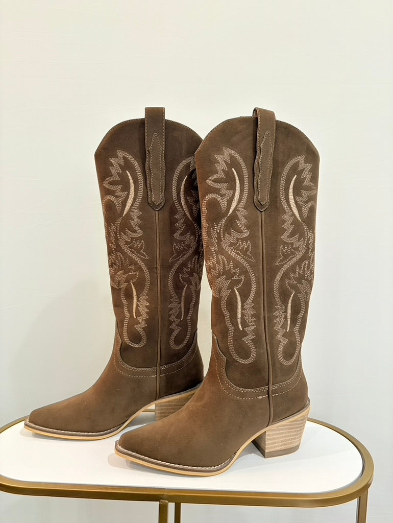 Brown Suede Boots