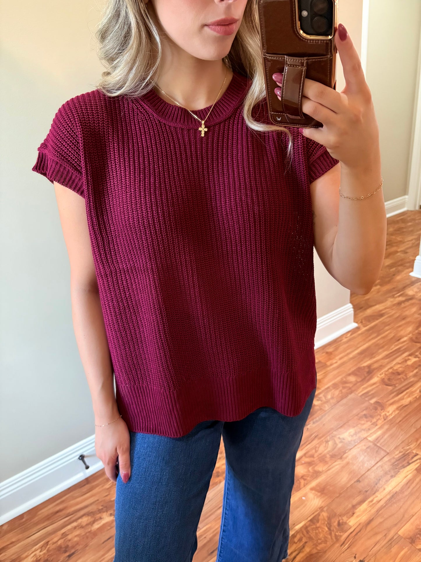 Crew Neck Sweater Vest