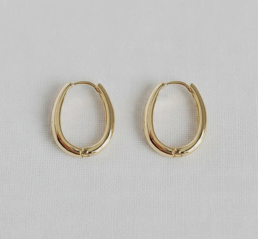 Oval Hoop Earring
