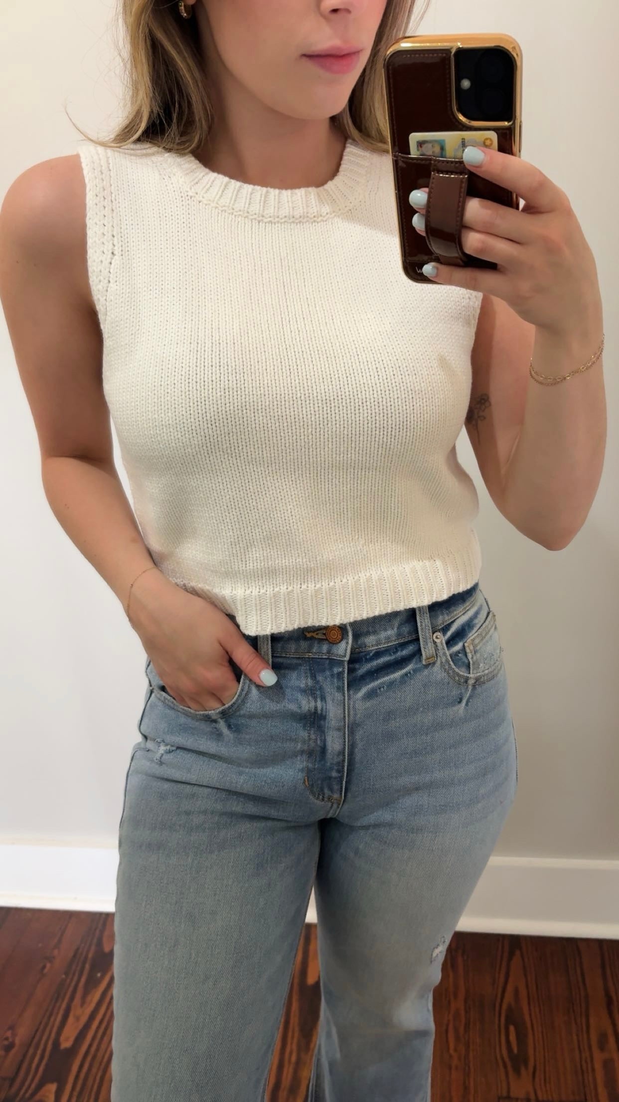 Cropped Knit Sweater