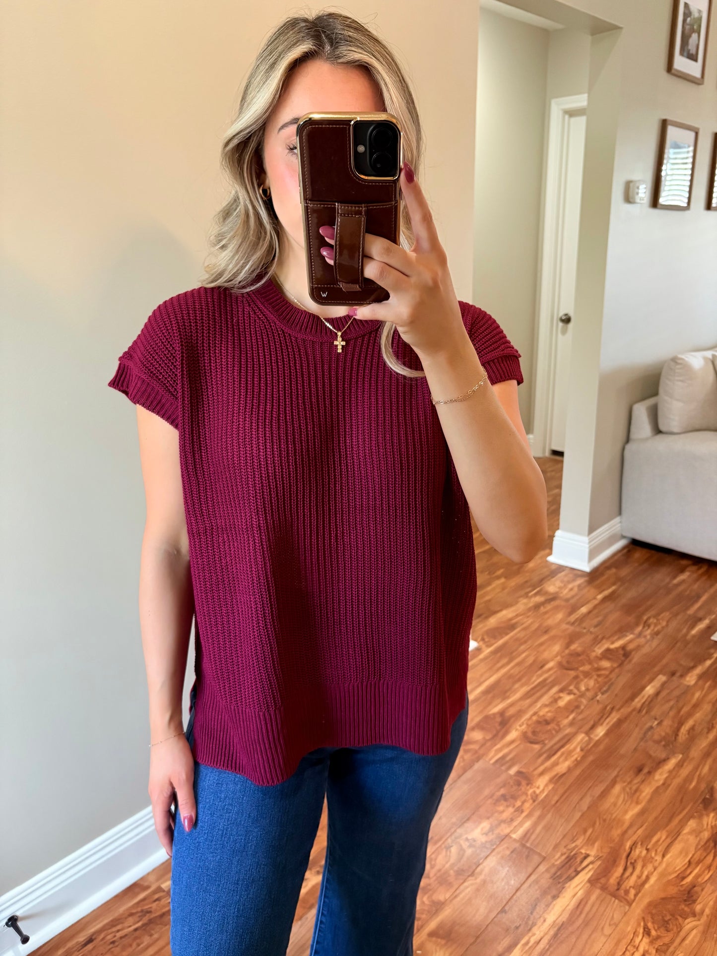 Crew Neck Sweater Vest