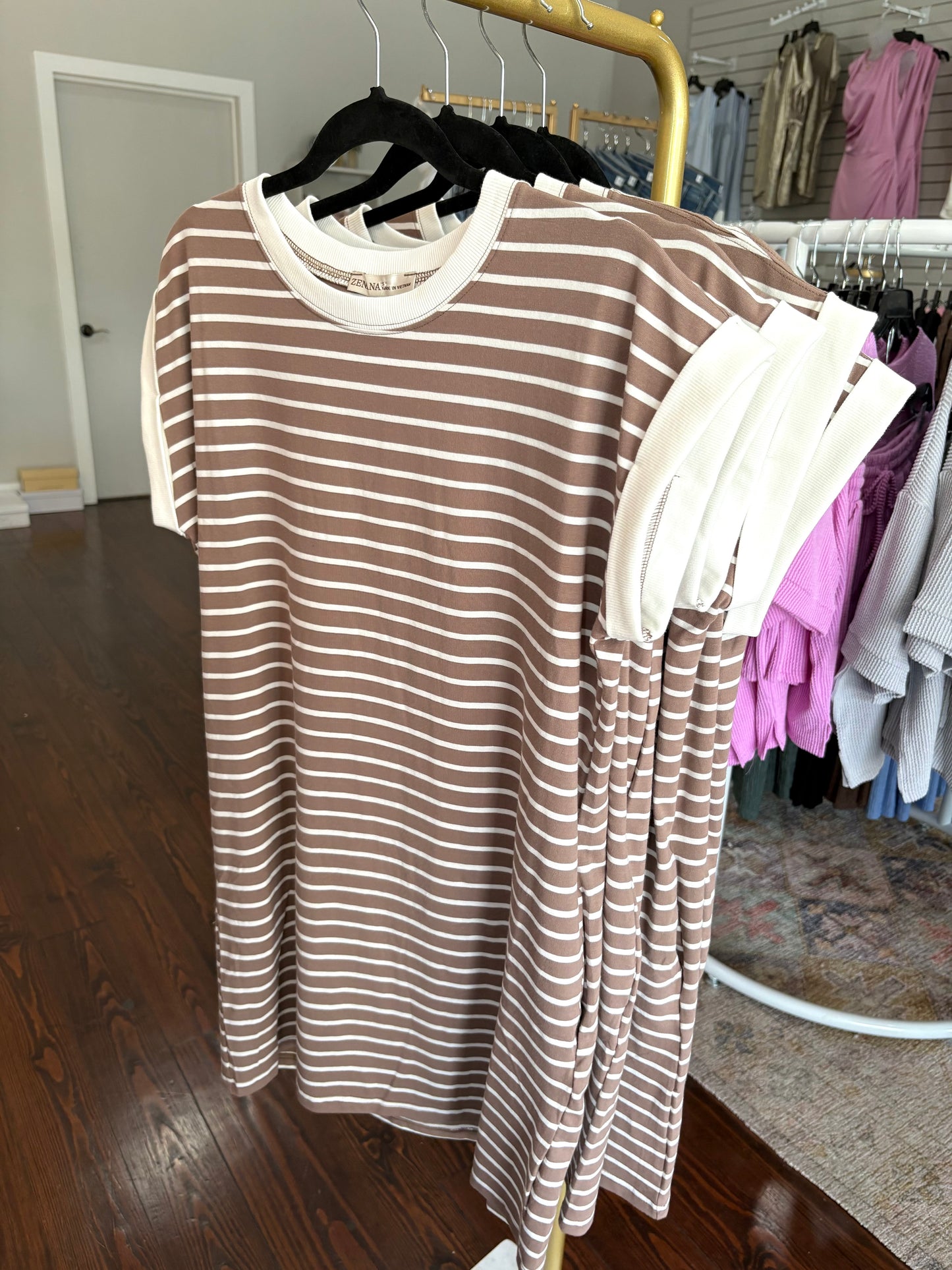 Mocha Stripe Dress