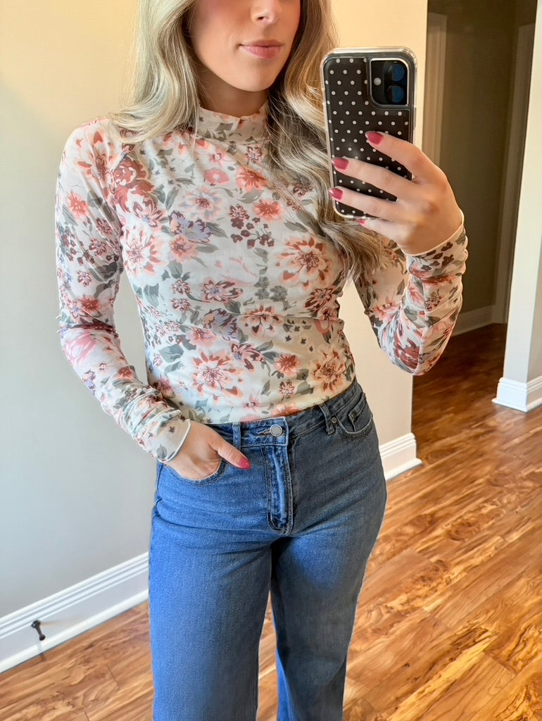 Floral Sheer Top