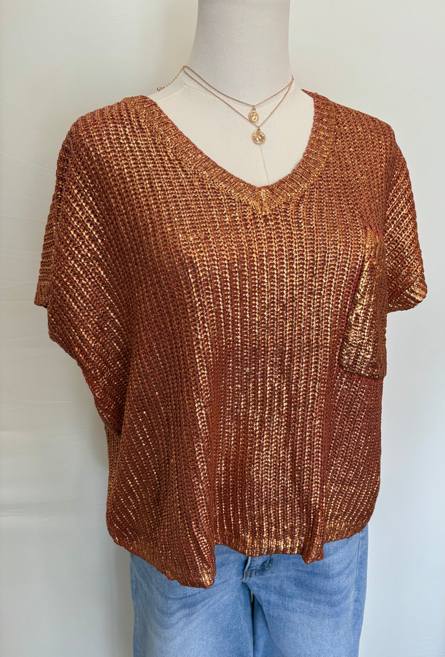 Rust Metallic Top