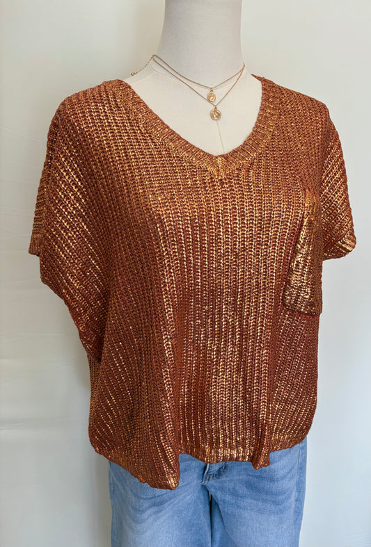 Rust Metallic Top