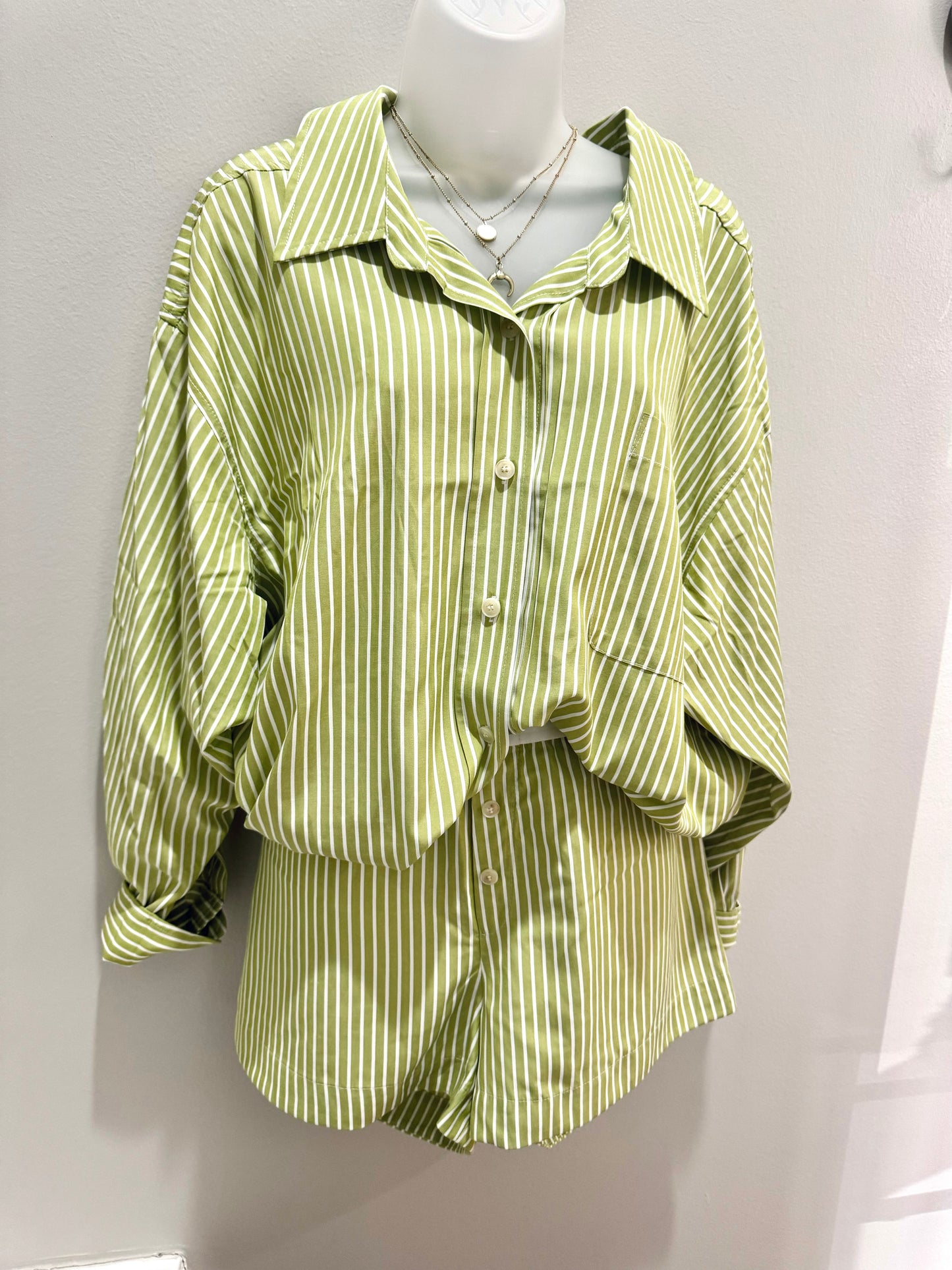 Green Stripe Set