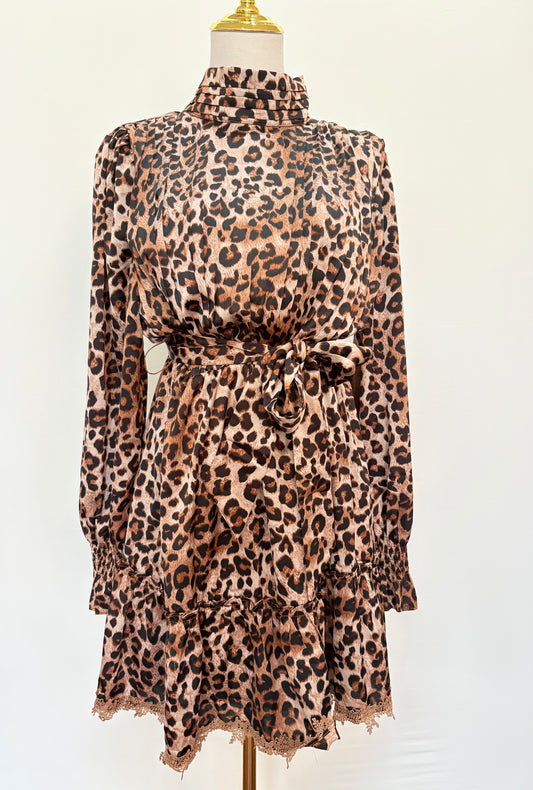 Cheetah Ruffle Dress