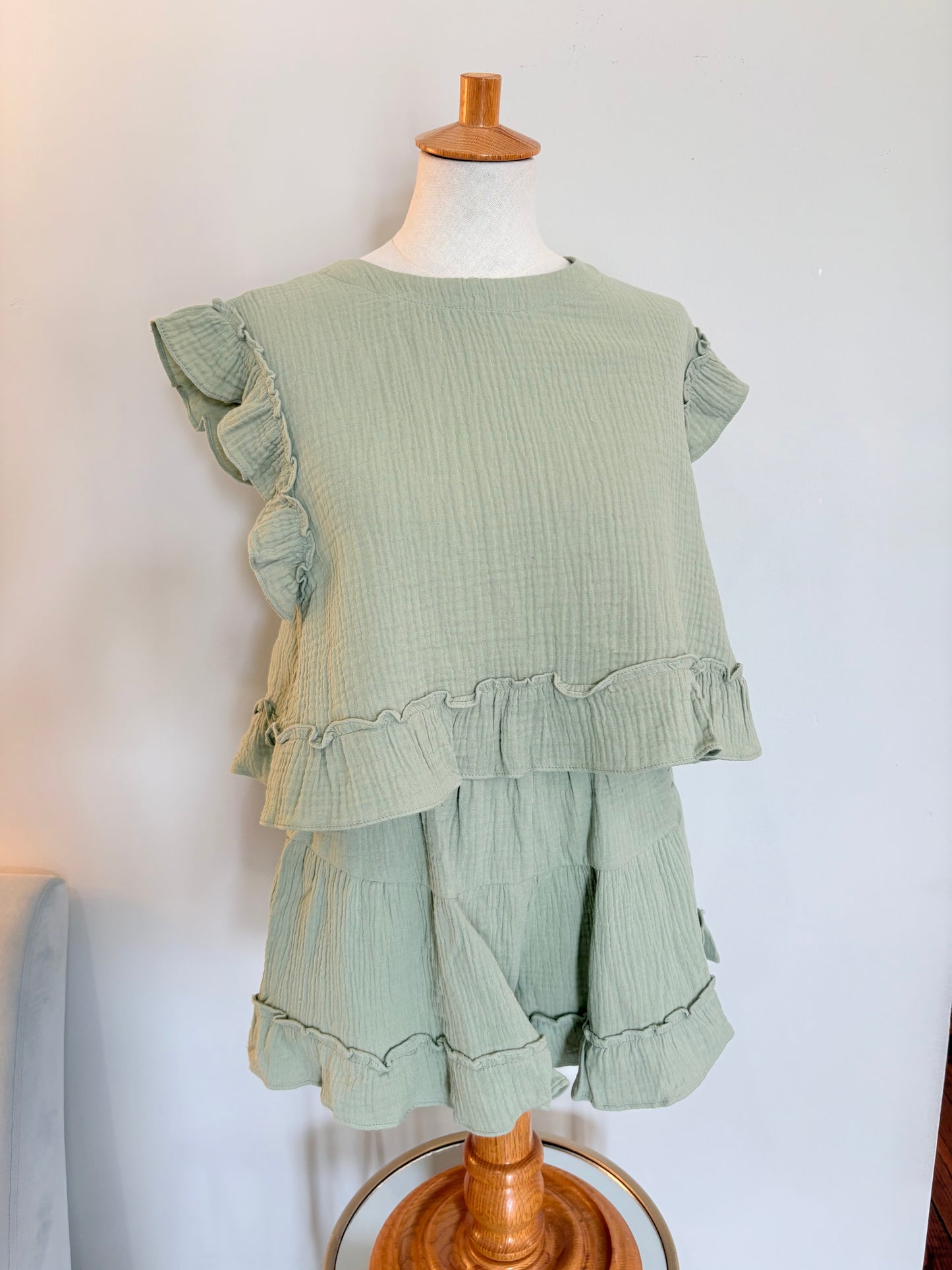 Sage Ruffle Set