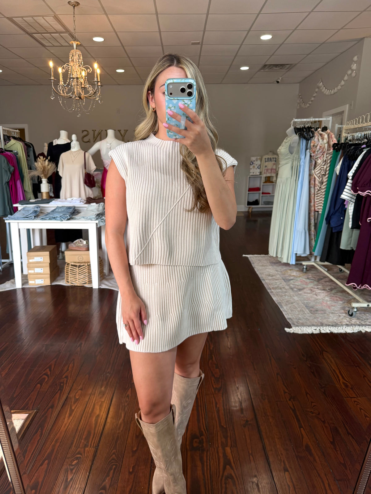 Ribbed Sweater Skirt