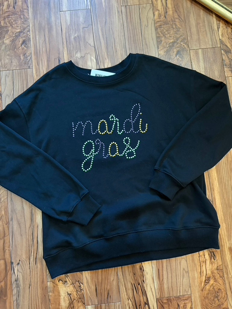 Black Beaded MG Sweatshirt