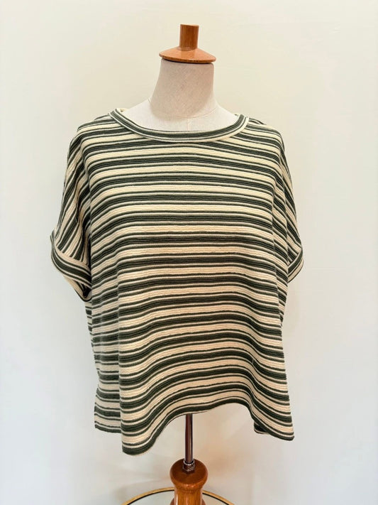 Olive Stripe Top