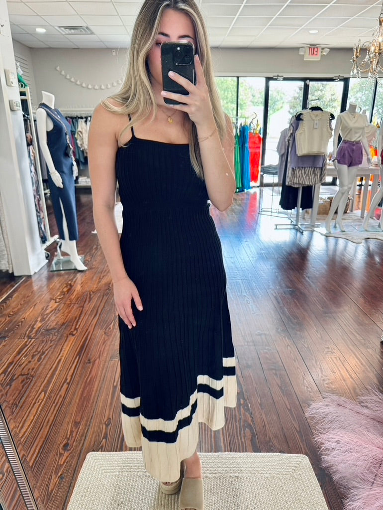 Black & Khaki Knit Dress – Kiki Lynn's Boutique