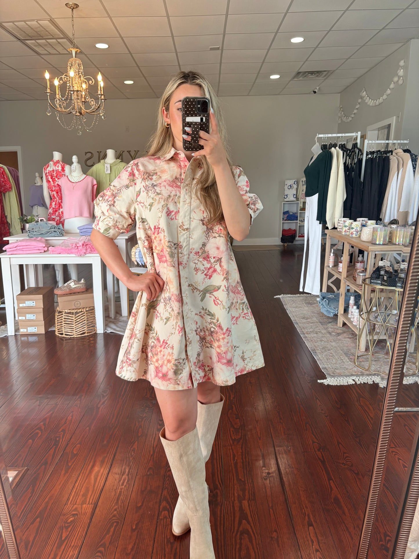 Floral Denim Dress