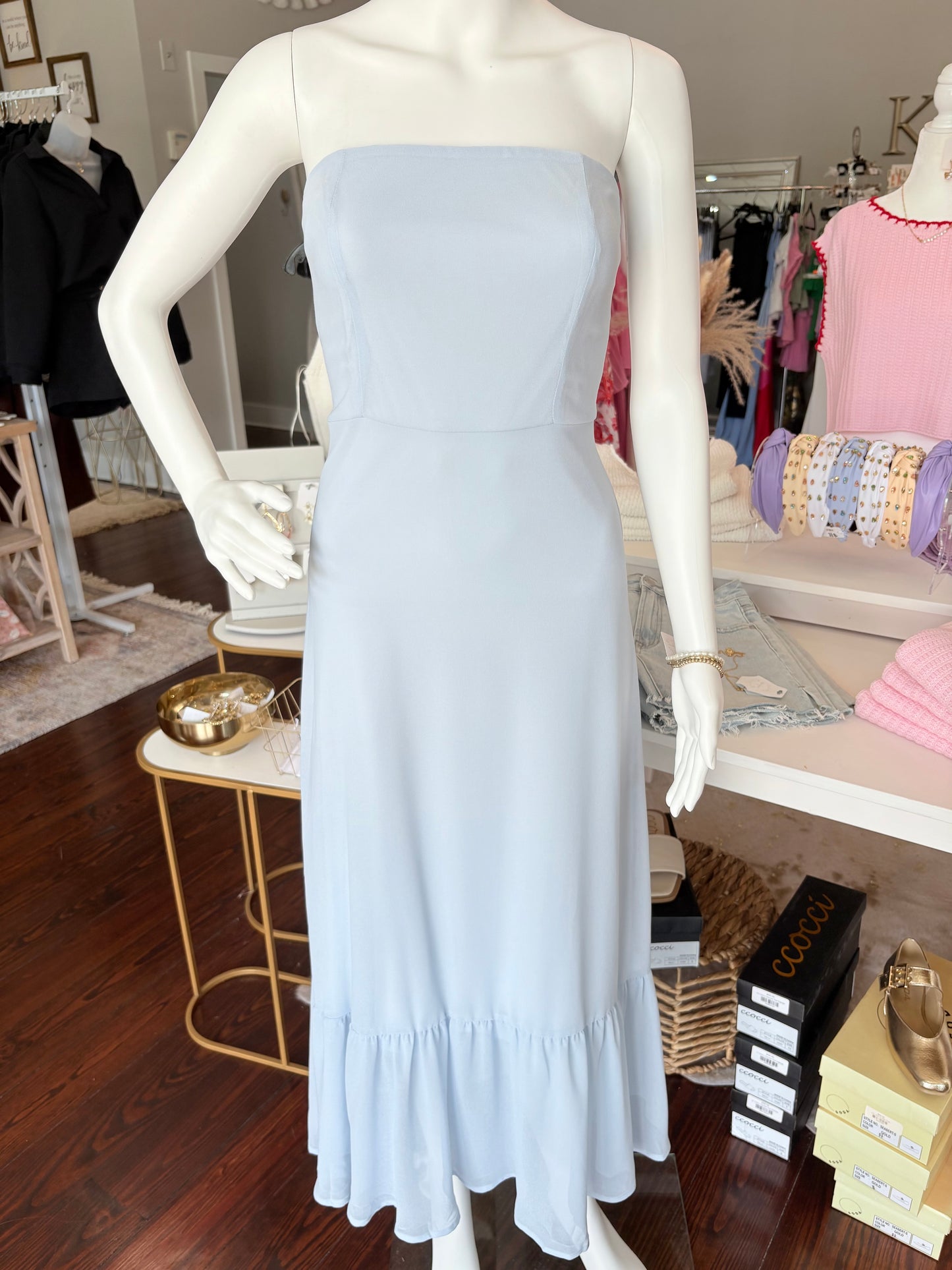 Light Blue Ruffle Dress