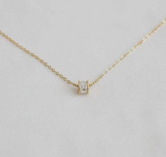 Rhinestone Circle Necklace