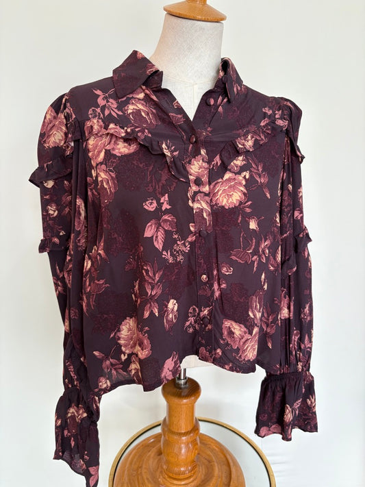 Fall Floral Blouse