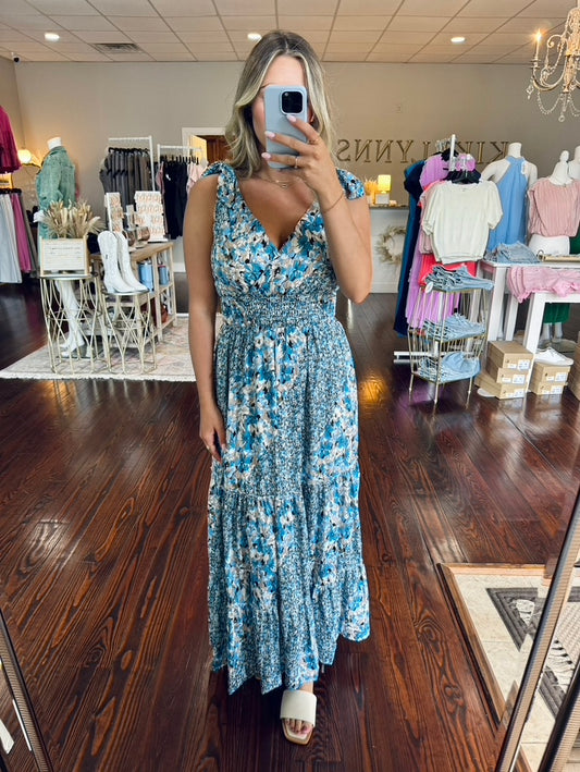 Blue Floral Maxi