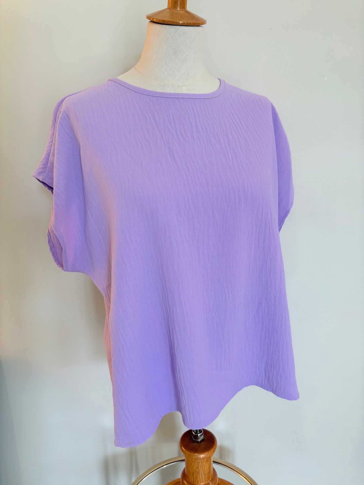 Lilac Round Neck Blouse