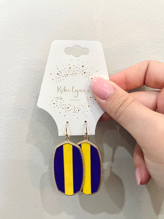 Purple & Yellow Earrings