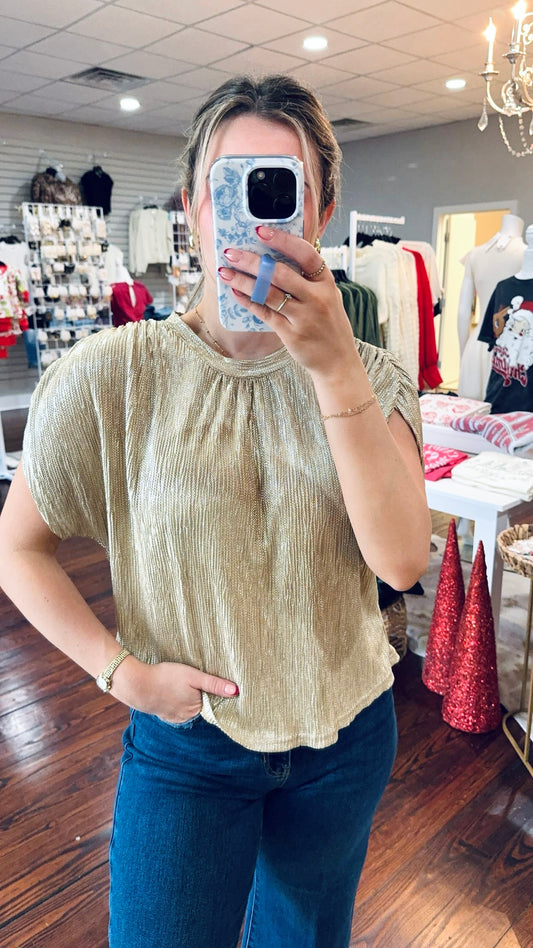 Metallic Gold Blouse