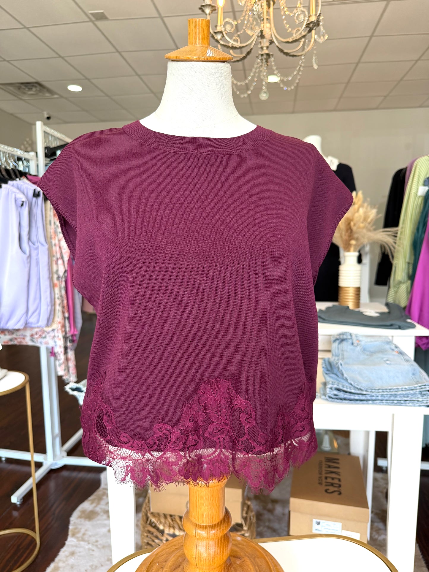Lace Trim Blouse