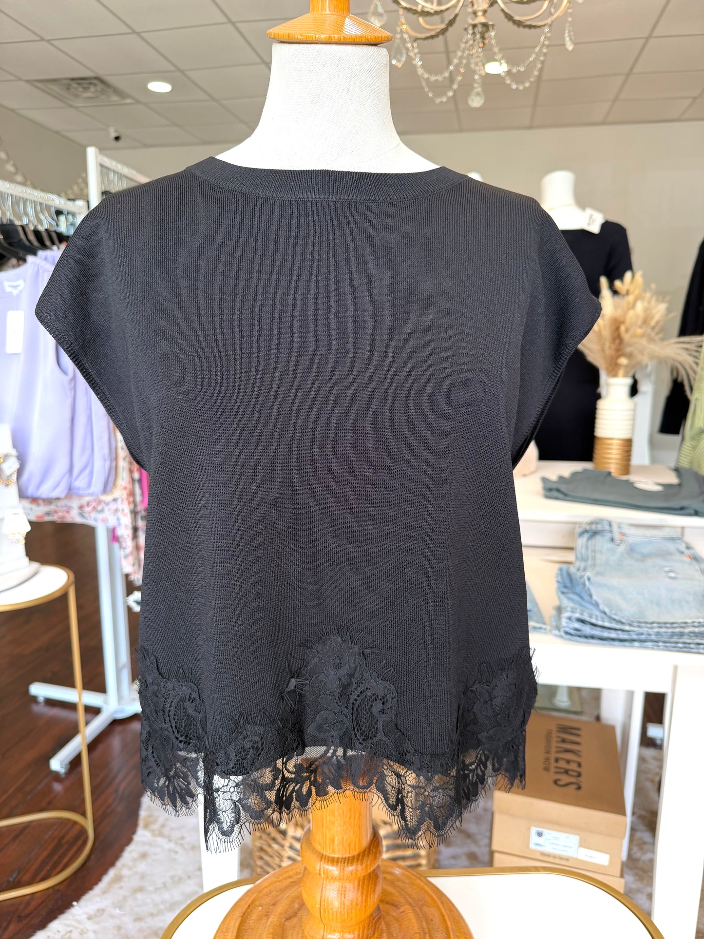 Lace Trim Blouse