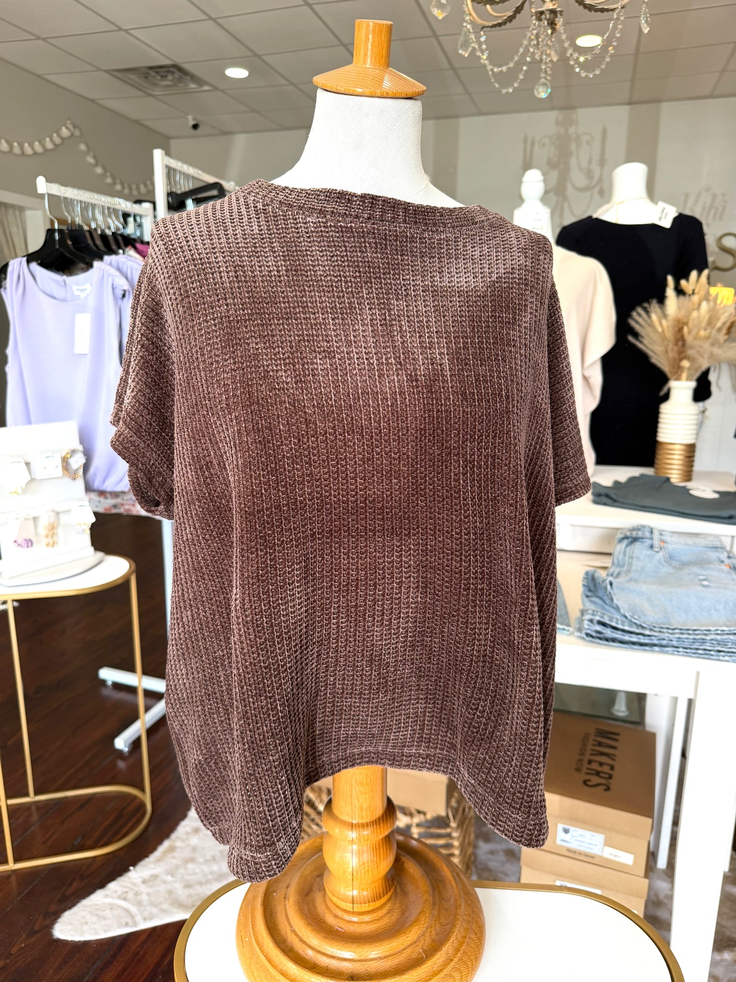 Chenille Waffle Top