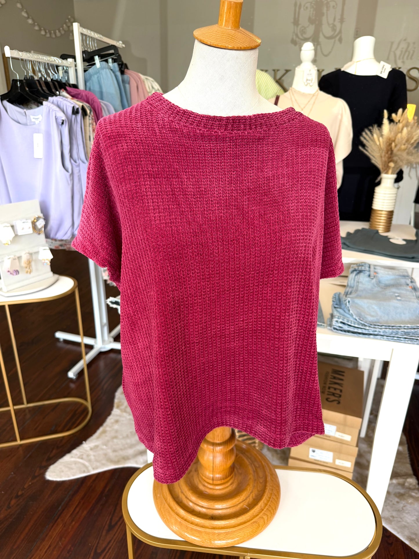Chenille Waffle Top