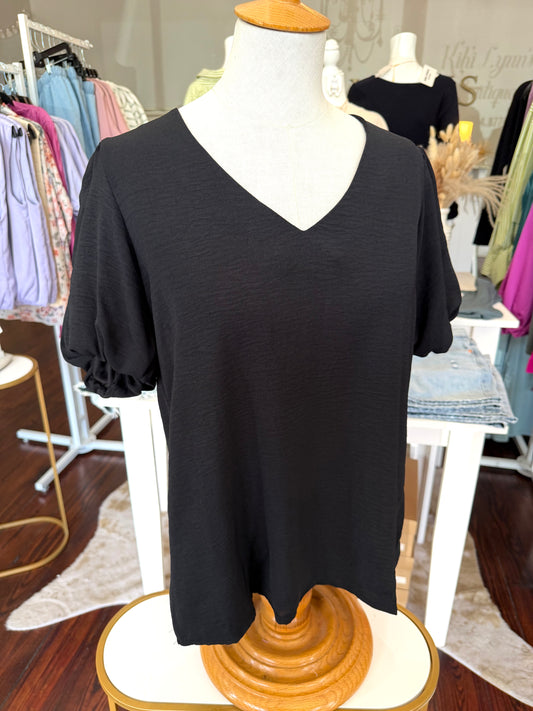 Puff Sleeve Basic Blouse