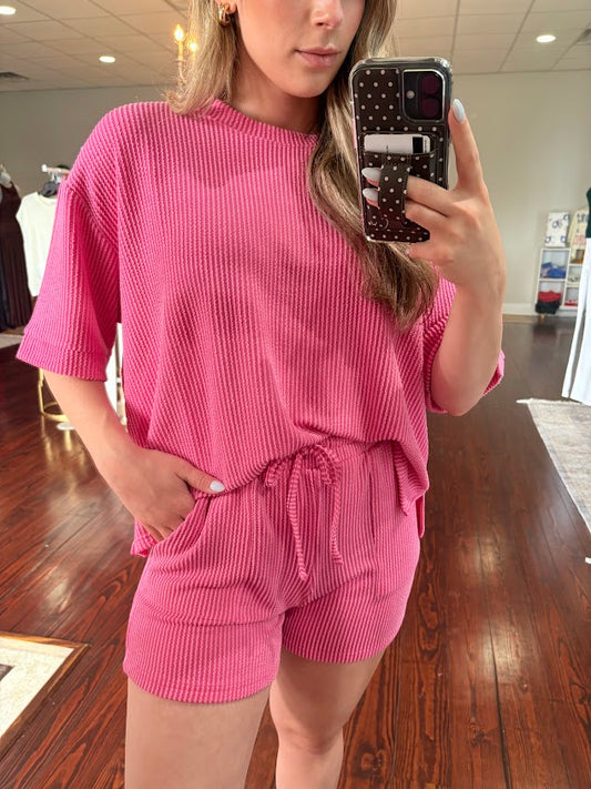 Rib Short Set