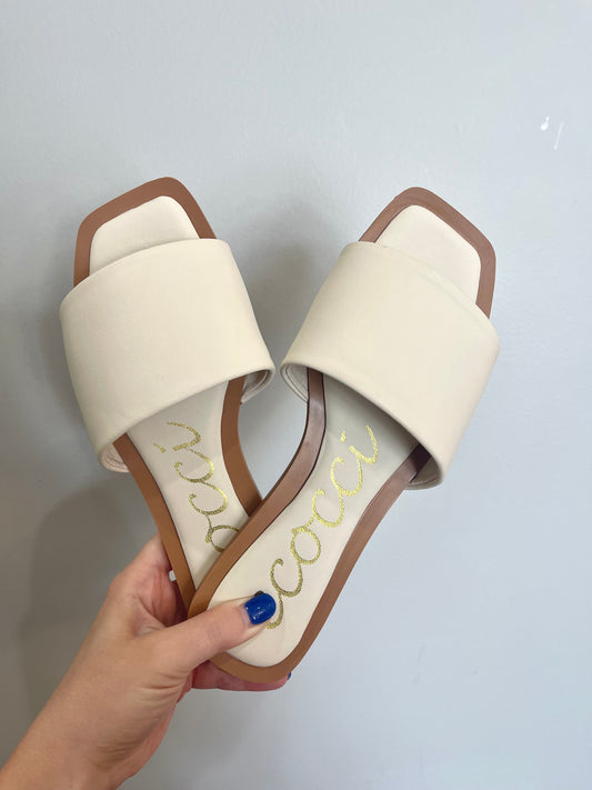 Ivory Square Toe Sandal