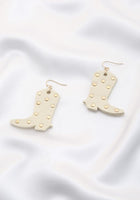 Taupe Boot Earrings