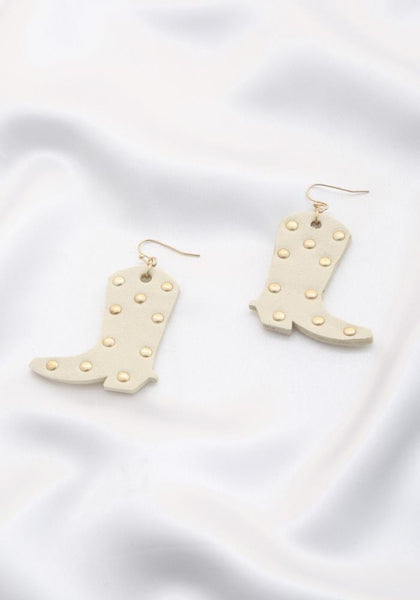 Taupe Boot Earrings
